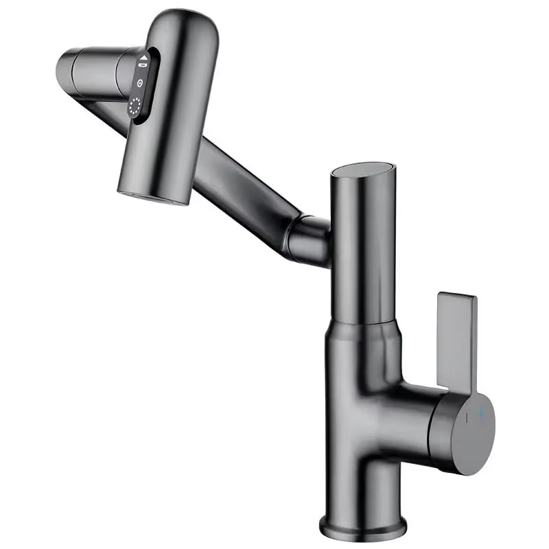Digital Display LED Bathroom Basin Faucet 360 Rotation Multifunction Stream Sprayer Hot Cold Water Mixer Sink Tap Bathroom