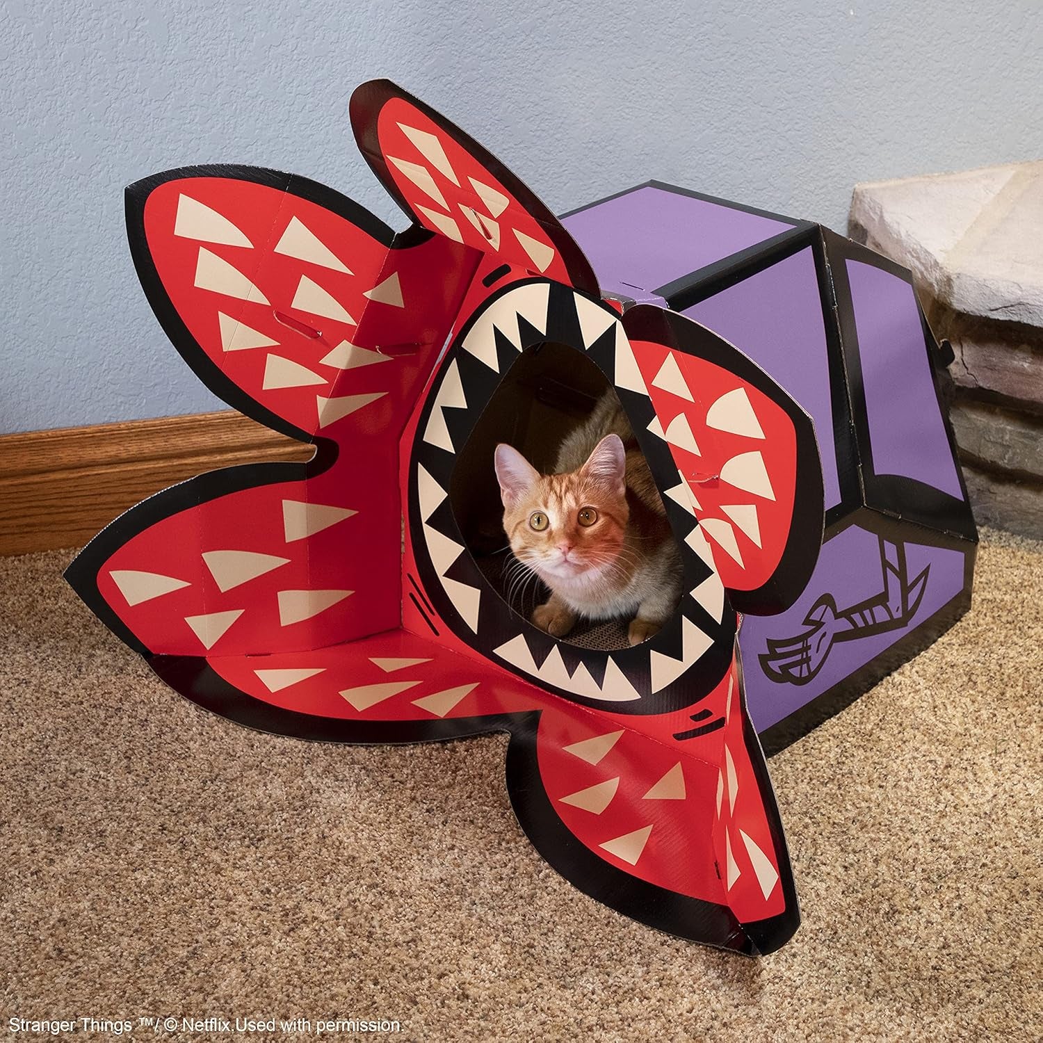 Kitty City Stranger Things Demogorgon Cat House, Red