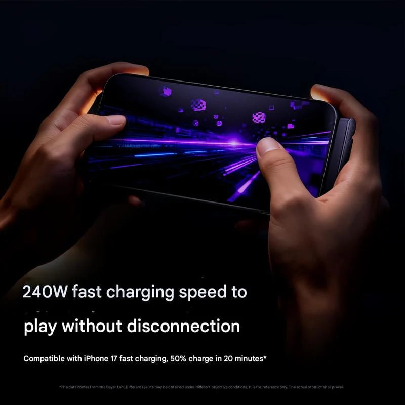 📲 2-In-1 Invisible Holder Charger Cable | Mfi-Certified | 240W Fast Charging | Built-In Phone Stand