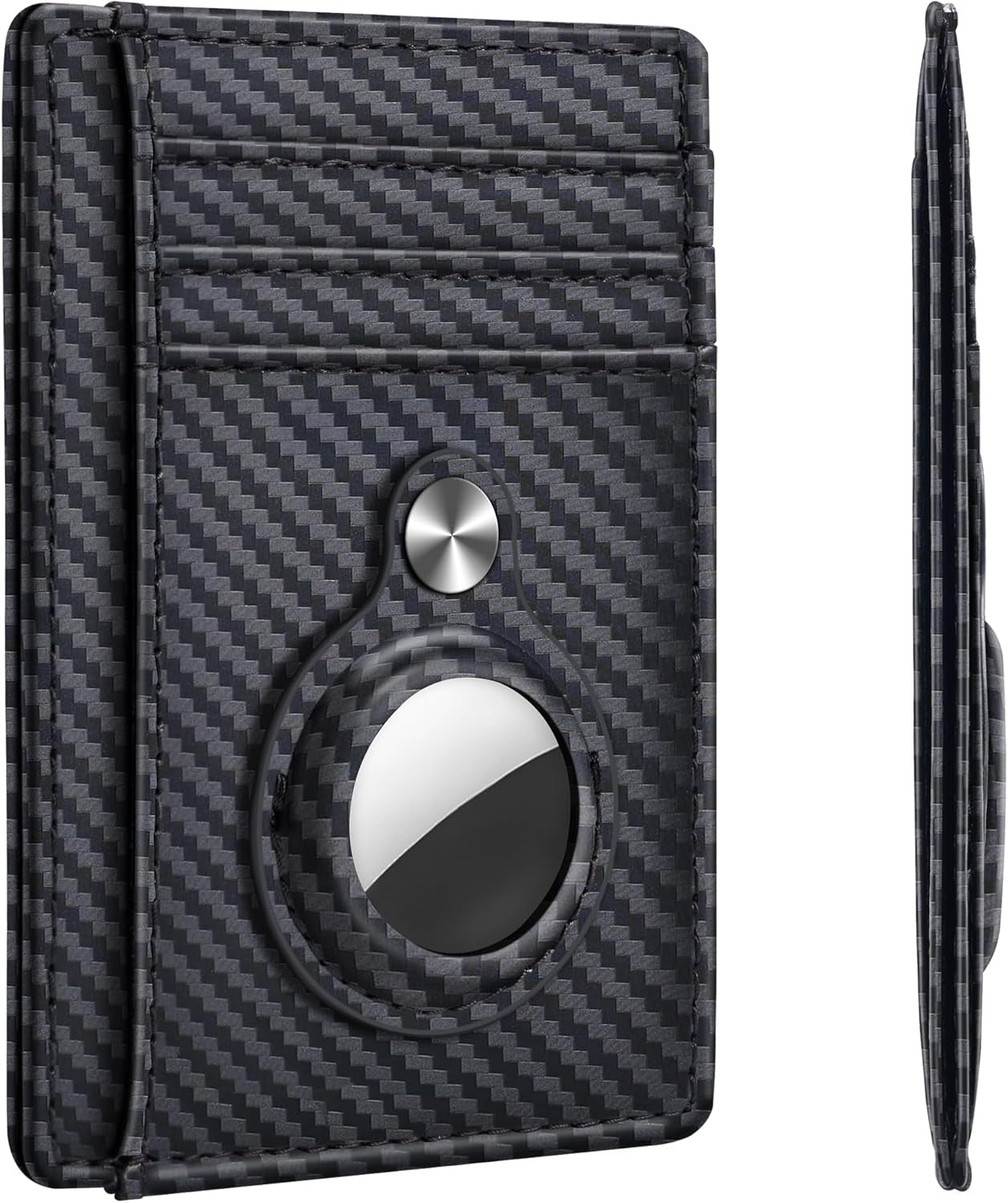 Hawanik Slim Minimalist Front Pocket Air Tag Wallet, RFID Blocking Card Holder Wallet with Airtag Holder