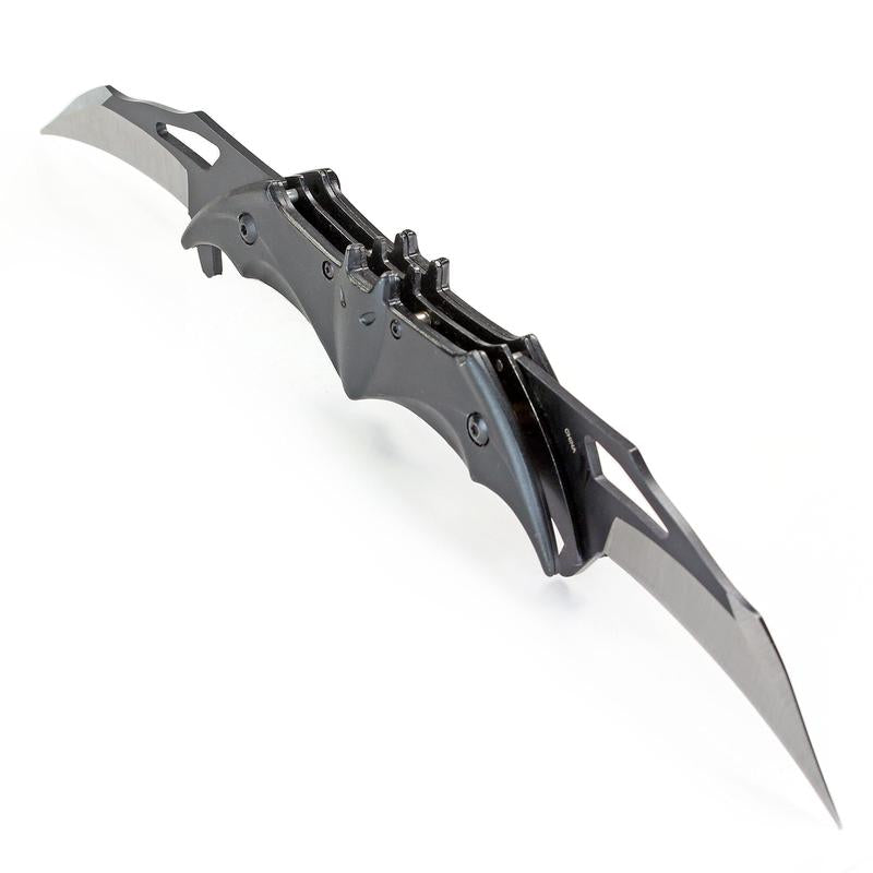 Bat Folding Knife for Camping Twin Blade Cool Gift for Boy Man Cosplayers