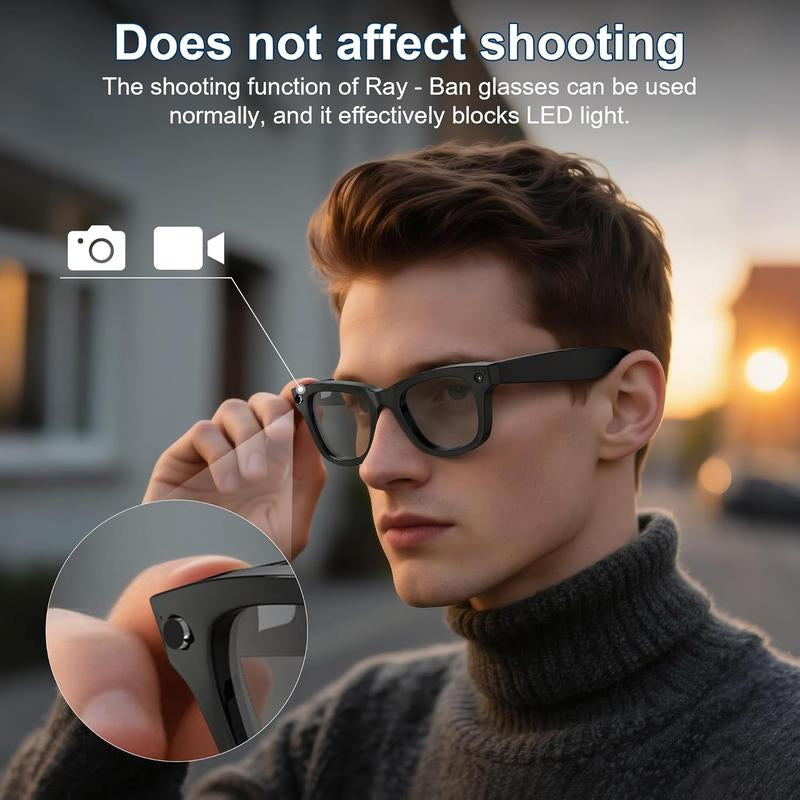 Smart Glasses Camera V3,Ai Shooting Smart Glasses Office Assistant Voice Assistant Picture Recording Identify Objects ENC Noise Reduction Sunglasses,Meta Glasses，Smart Wireless Bluetooth Glasses Wearable Black