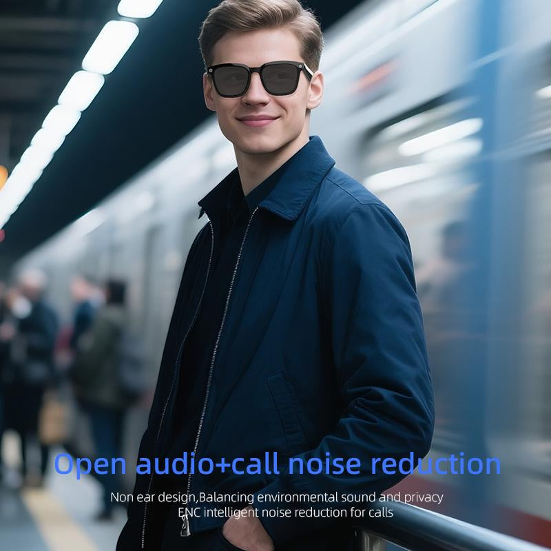 Smart Glasses Camera V3,Ai Shooting Smart Glasses Office Assistant Voice Assistant Picture Recording Identify Objects ENC Noise Reduction Sunglasses,Meta Glasses，Smart Wireless Bluetooth Glasses Wearable Black