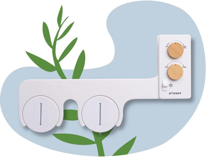 TUSHY Basic 2.0 Bidet Toilet Seat Attachment | a Non-Electric Self Cleaning Water Sprayer W/Adjustable Water Pressure Nozzle, Angle Control & Easy Home Installation (White/Bamboo)