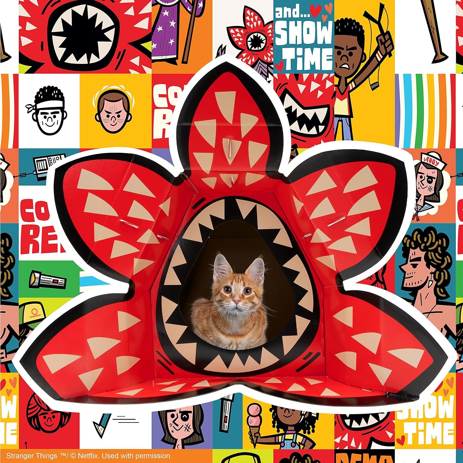 Kitty City Stranger Things Demogorgon Cat House, Red