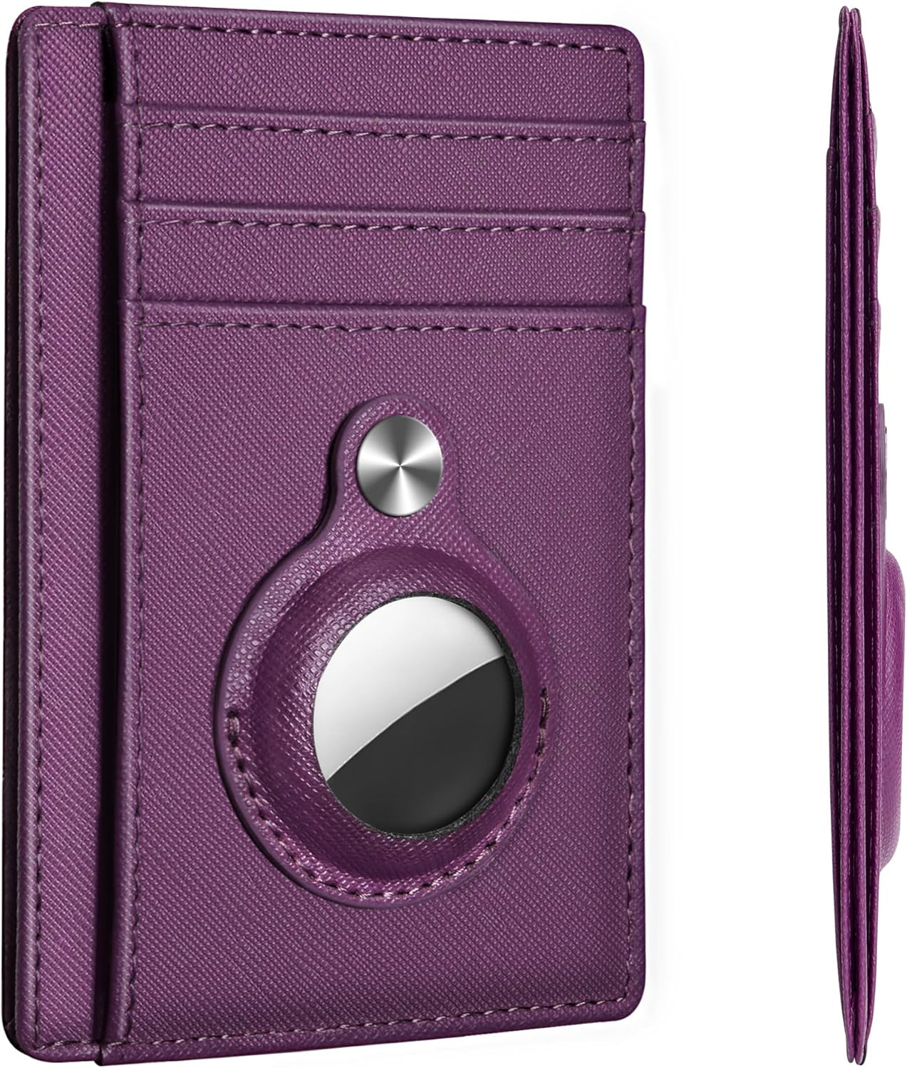 Hawanik Slim Minimalist Front Pocket Air Tag Wallet, RFID Blocking Card Holder Wallet with Airtag Holder