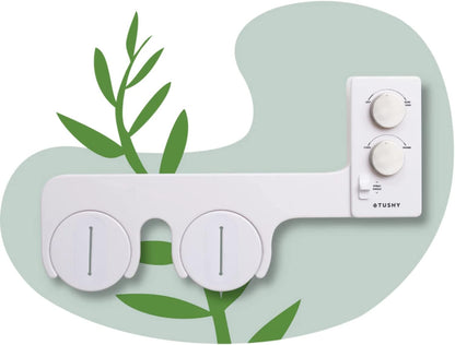 TUSHY Basic 2.0 Bidet Toilet Seat Attachment | a Non-Electric Self Cleaning Water Sprayer W/Adjustable Water Pressure Nozzle, Angle Control & Easy Home Installation (White/Bamboo)