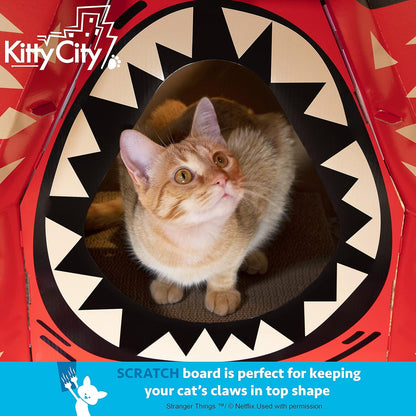 Kitty City Stranger Things Demogorgon Cat House, Red