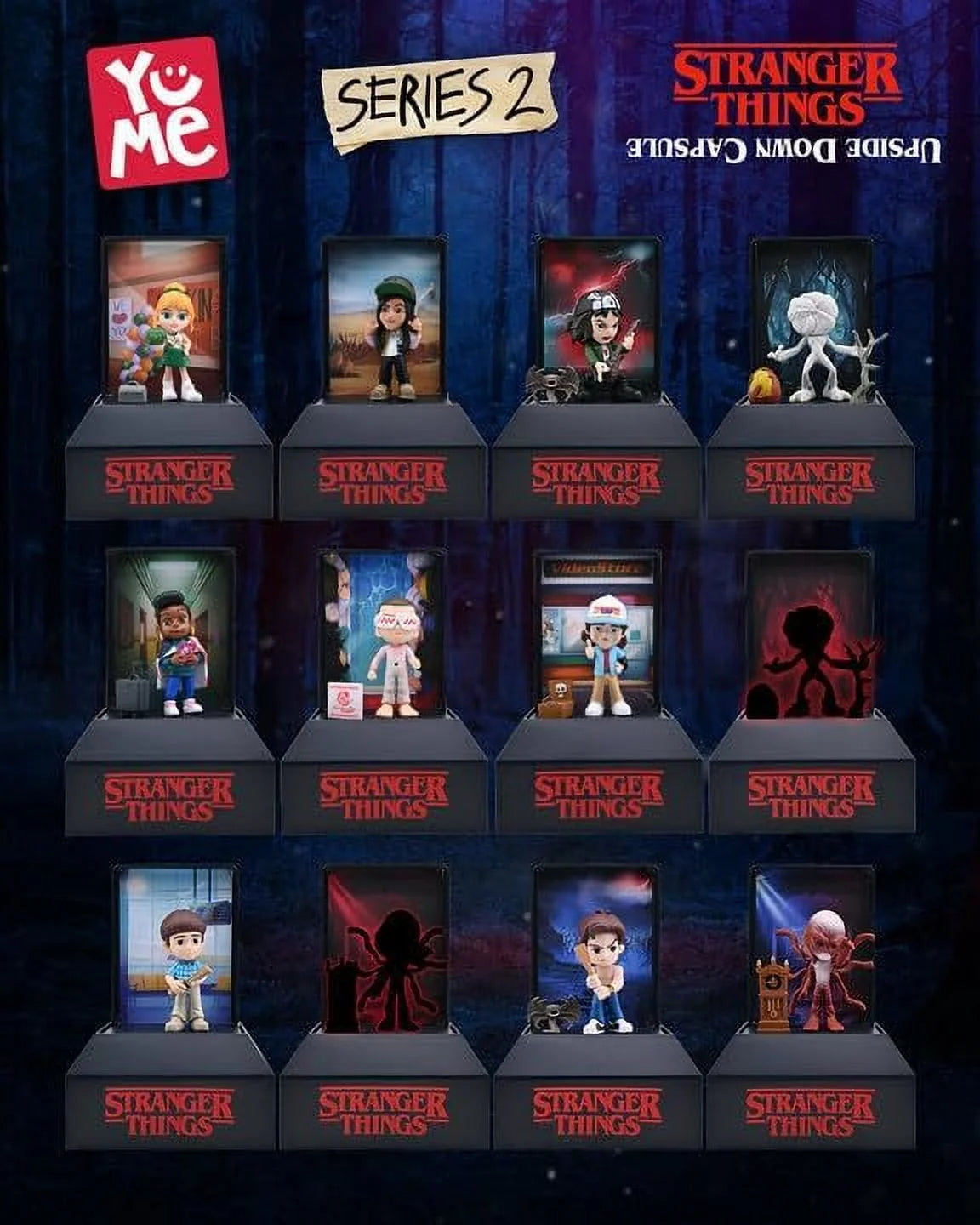Official Stranger Things Upside down Mystery Capsules Action Figures Series 2
