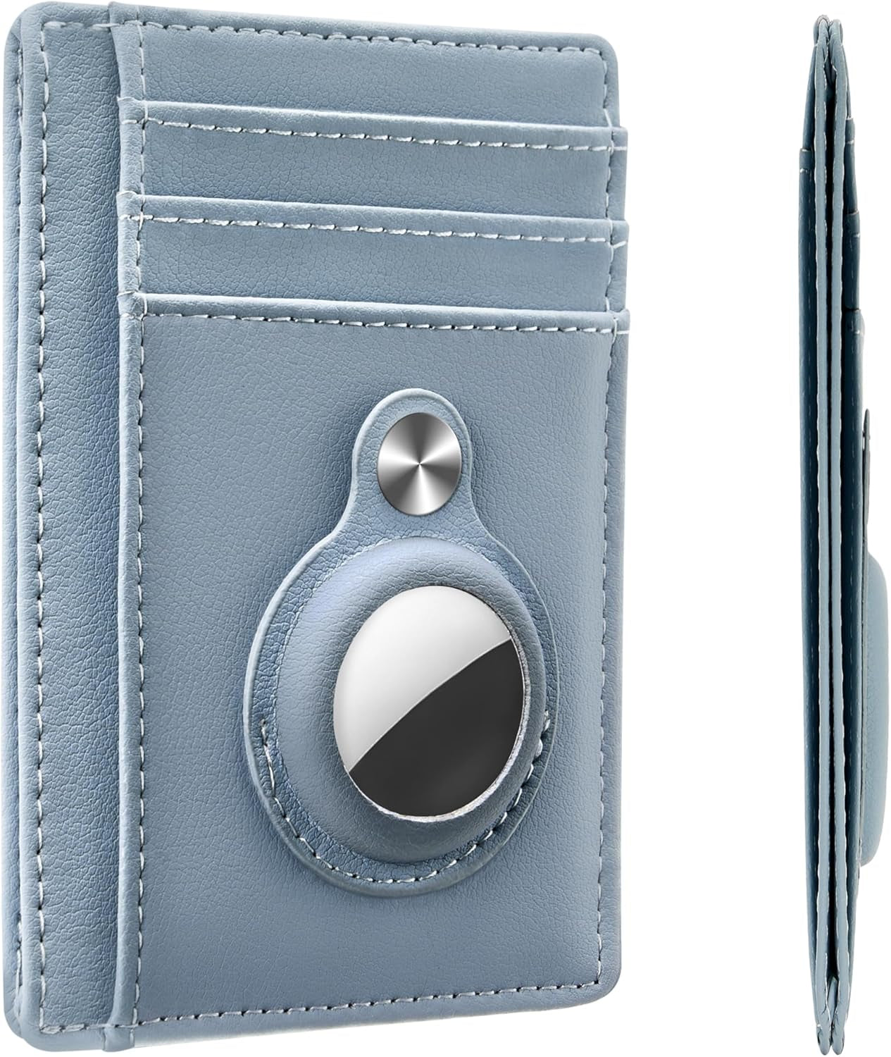 Hawanik Slim Minimalist Front Pocket Air Tag Wallet, RFID Blocking Card Holder Wallet with Airtag Holder