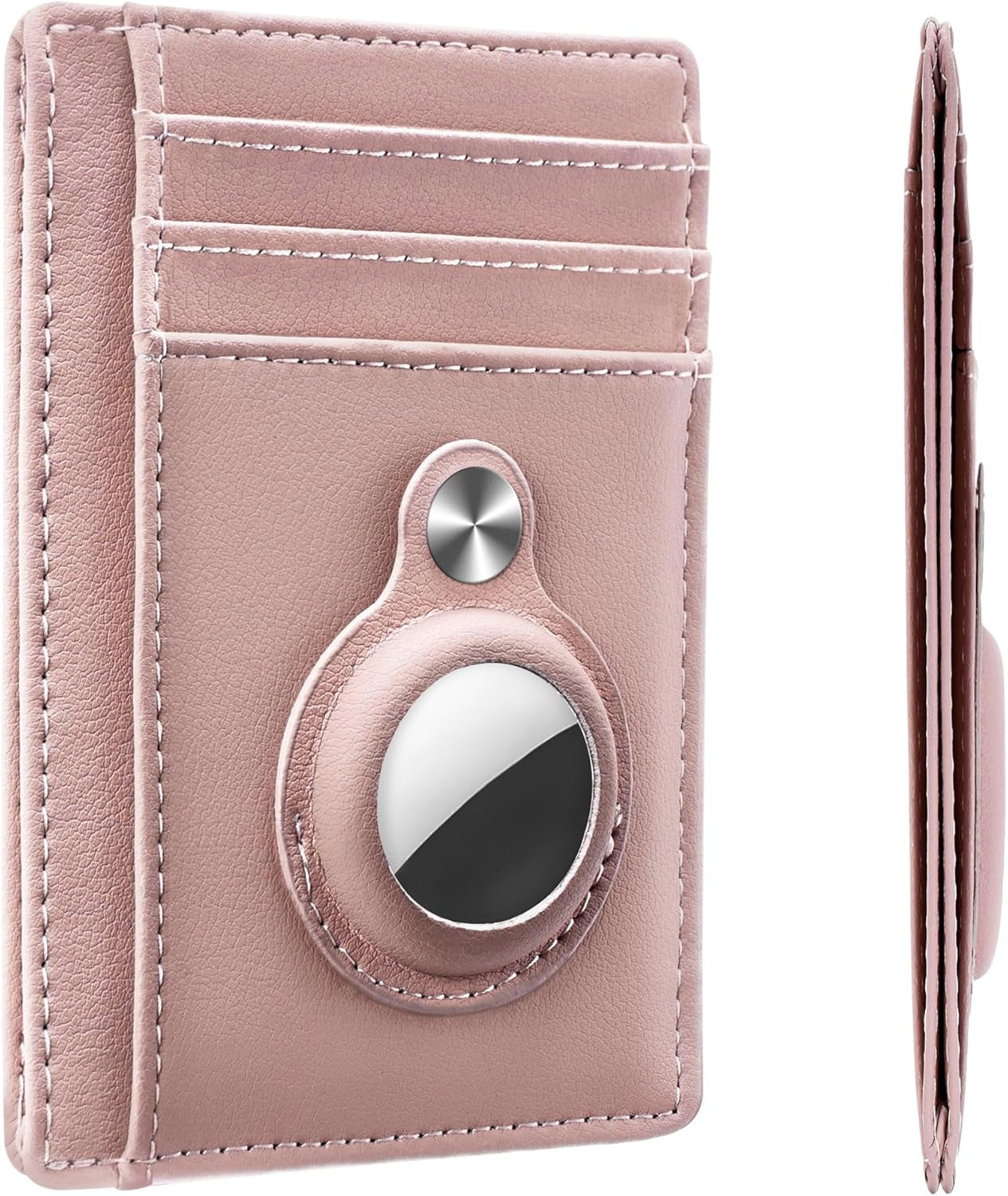 Hawanik Slim Minimalist Front Pocket Air Tag Wallet, RFID Blocking Card Holder Wallet with Airtag Holder