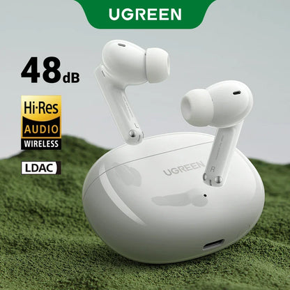 T6S 48Db ANC Wireless Bluetooth Earphones TWS Hybrid Active Noise Cancelling in Ear Earbuds Support Hi-Res Audio LDAC